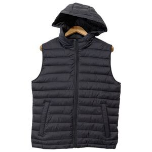 GUESS Women's Full Zip Hooded‎ Puffer Vest Size M Winter Outdoor (LOGO MISSING)